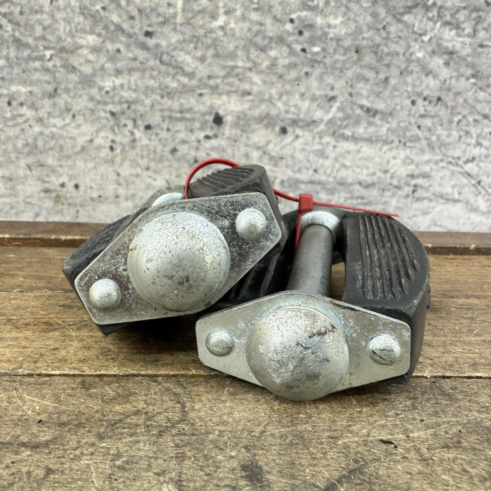 Vintage Columbia Block Pedals 1/2 In Black Cruiser Balloon Tire Bike Pair