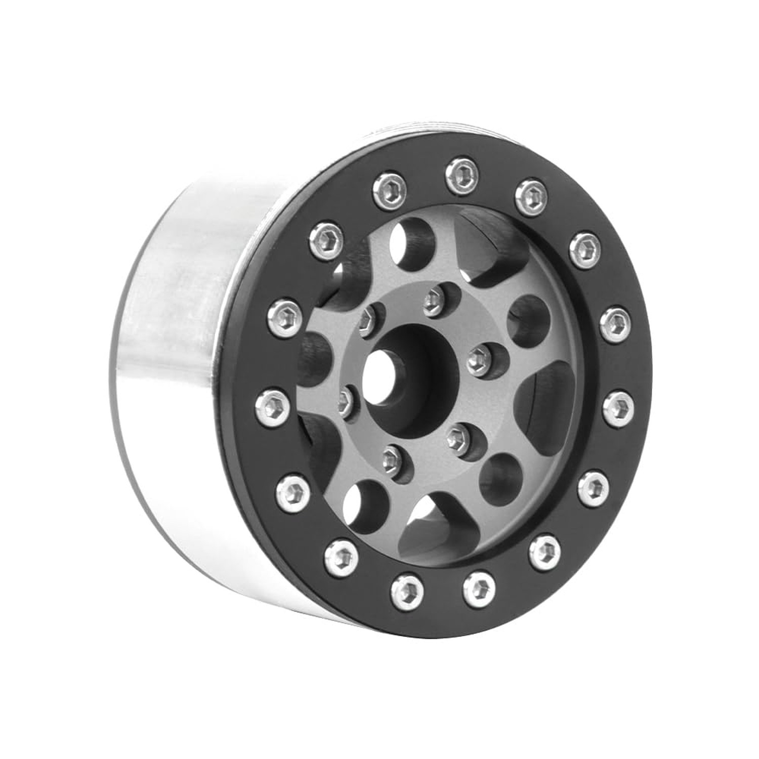 4PCS 1.55 Inch Aluminum Alloy Metal 5Spoke Beadlock Wheel Rim Hubs Replacemen…
