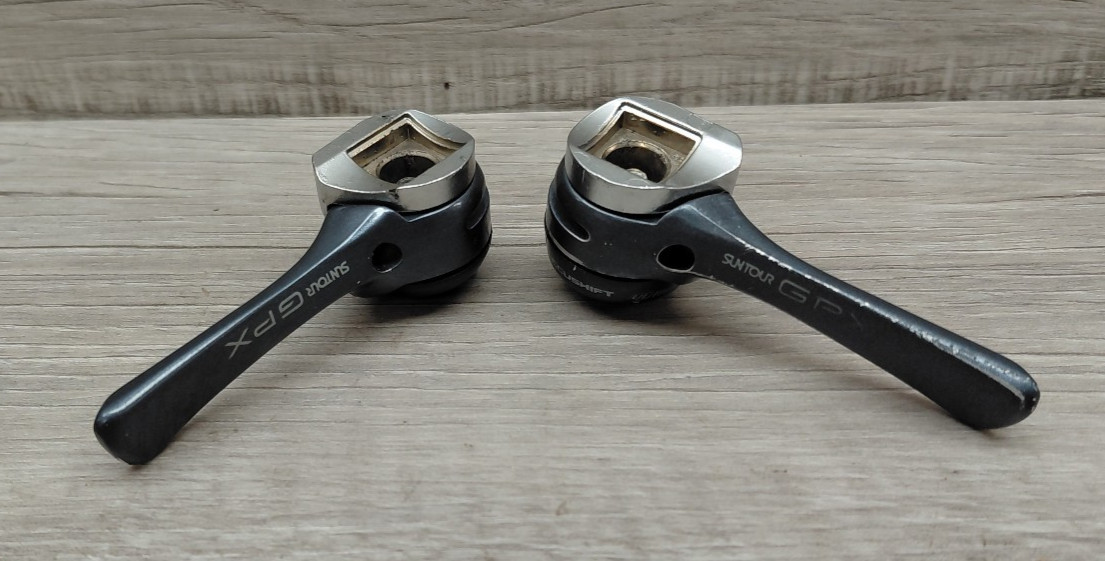Vintage Suntour GPX Braze-On Indexed Shifter Set Down Tube 7 Speed