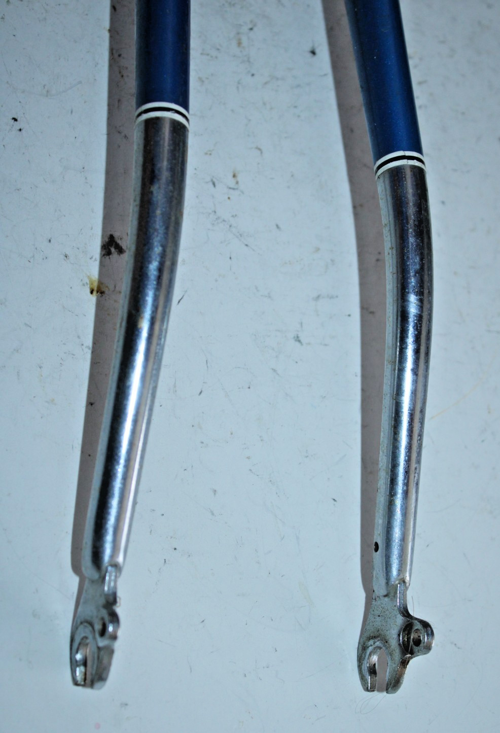 Vintage Rigid Touring Road Bike Fork 700c 1″ Threaded 175mm Blue Steel Commuter~