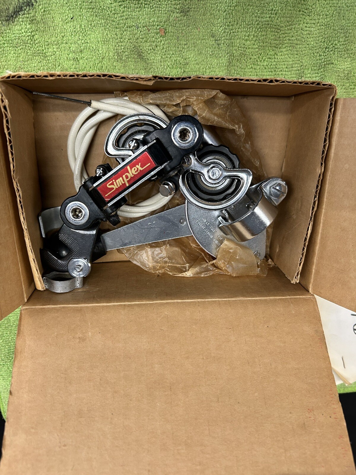 RARE VINTAGE SIMPLEX 5 SPEED STICK SHIFT LEVER RED MUSCLE BIKE IN BOX