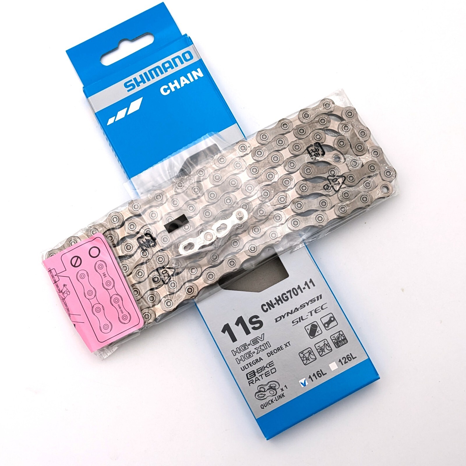Shimano CN-HG701-11 W/missing link 11-Speed MTB Road E-Bike Chain 116 Links NIB
