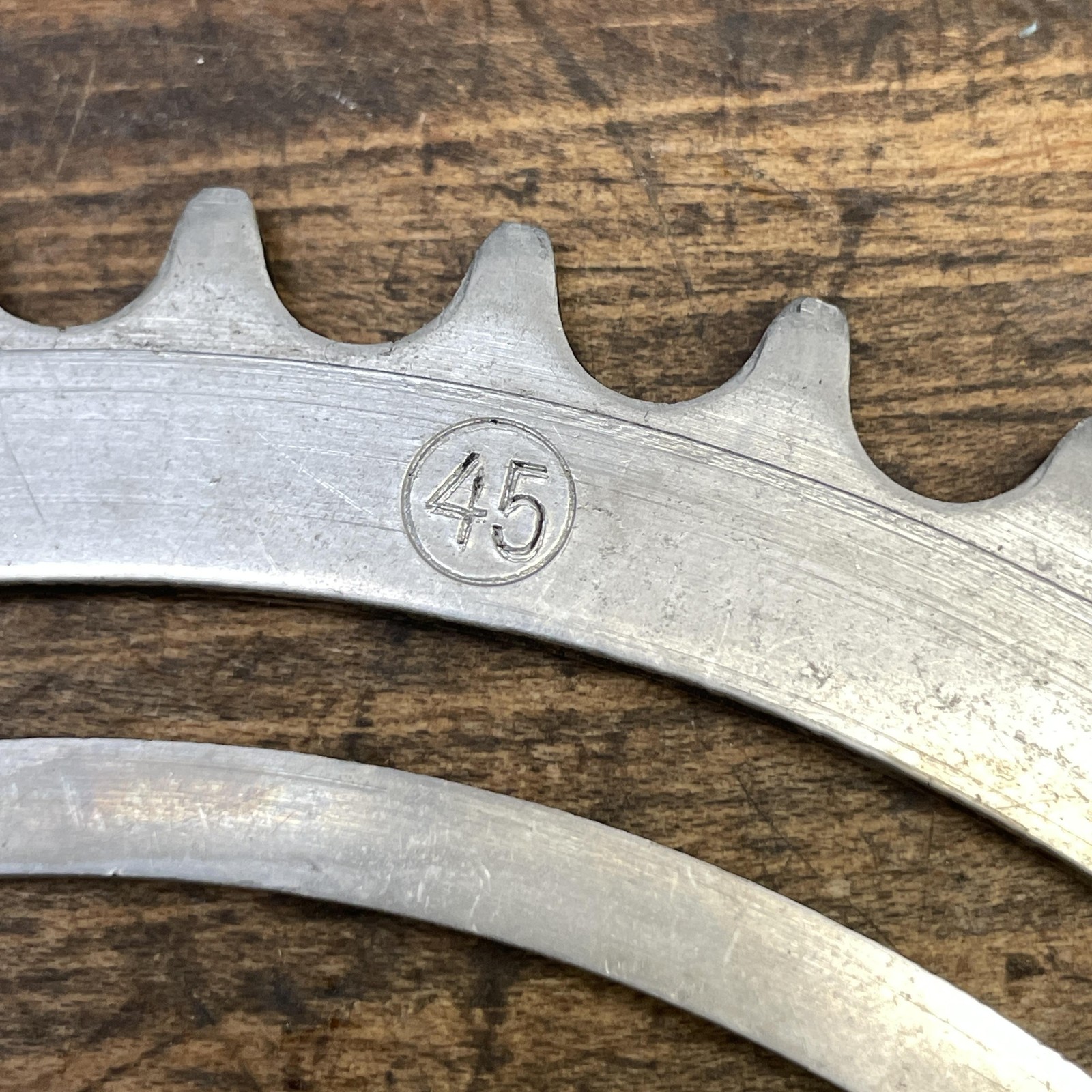 Vintage Zeus 45T Chainring 151 BCD 5-Arm Silver Aluminum Road Bike 45 Tooth