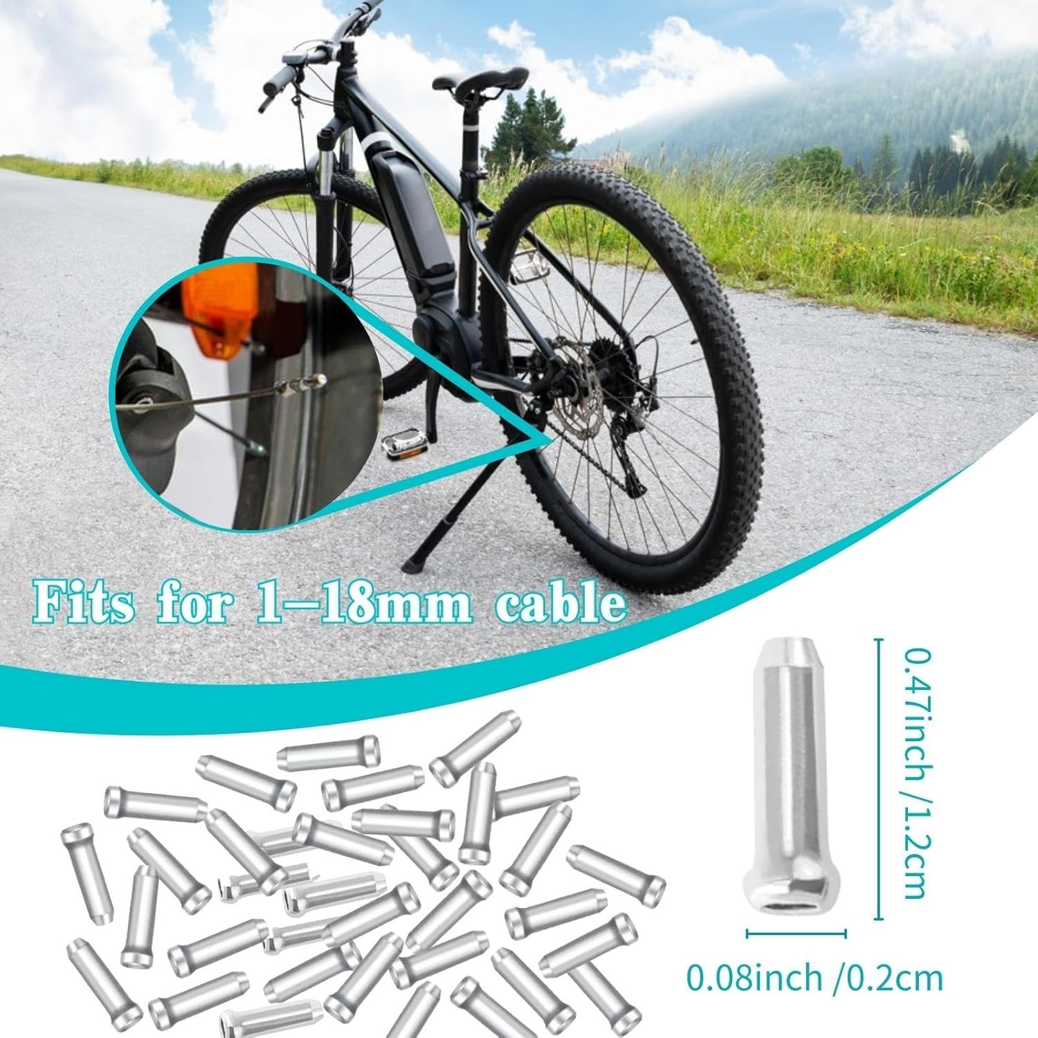 Ultimate 100PCS Bike Cable End Caps – Reliable Aluminum Crimps for Cyclists