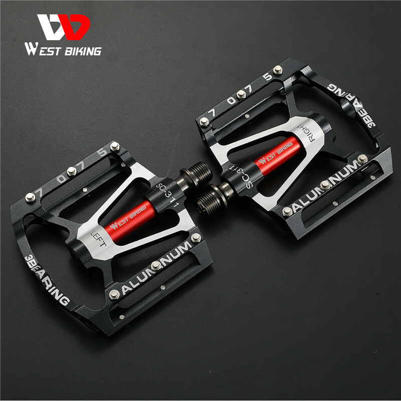 WEST BIKING 3 Sealed Bearing Bicycle Pedals Aluminum Cycling Bike Pedals 9/16 in