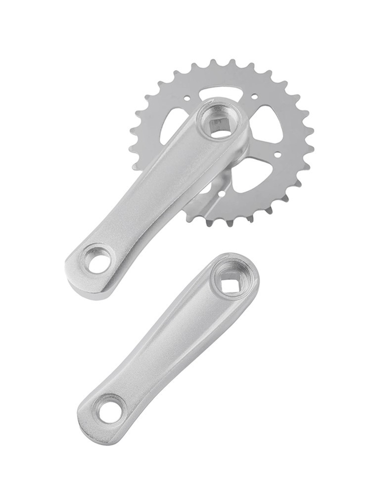 28T 114mm Aluminum Crankset for Single For Speed and Fixie Bikes Square Hole BB