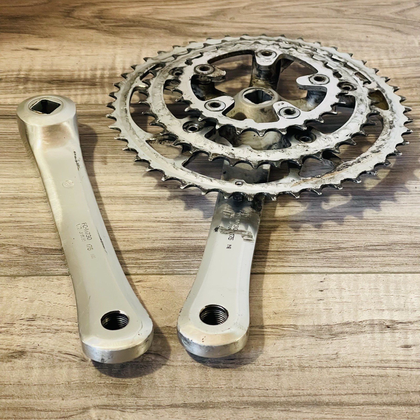 Shimano Deore XT FC-M730 175 Biopace Square Taper Crankset  26 / 36 / 46