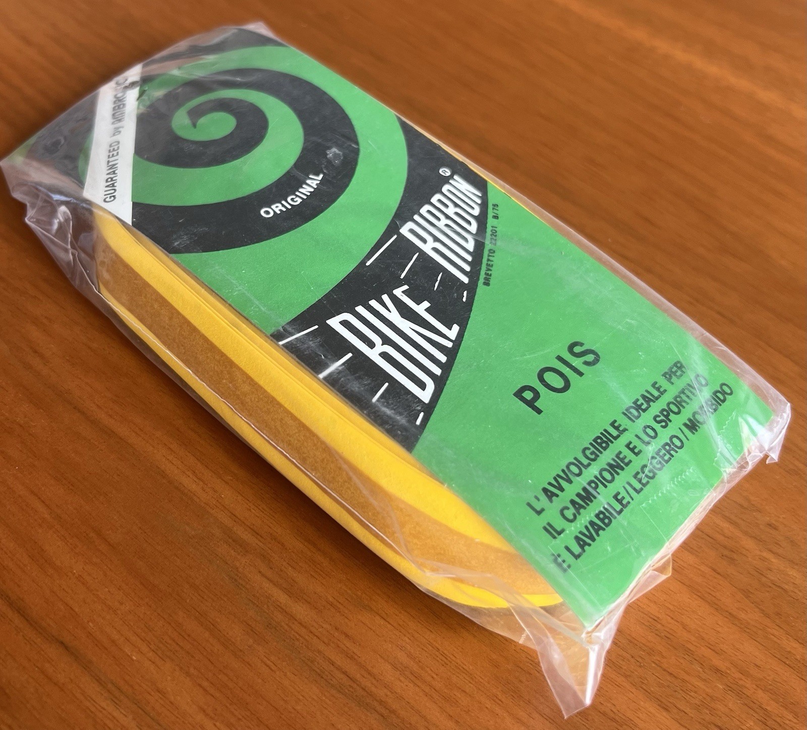 NEW/NOS Vintage Ambrosio Bike Ribbon Handlebar Tape – Yellow/Black Polka Dot