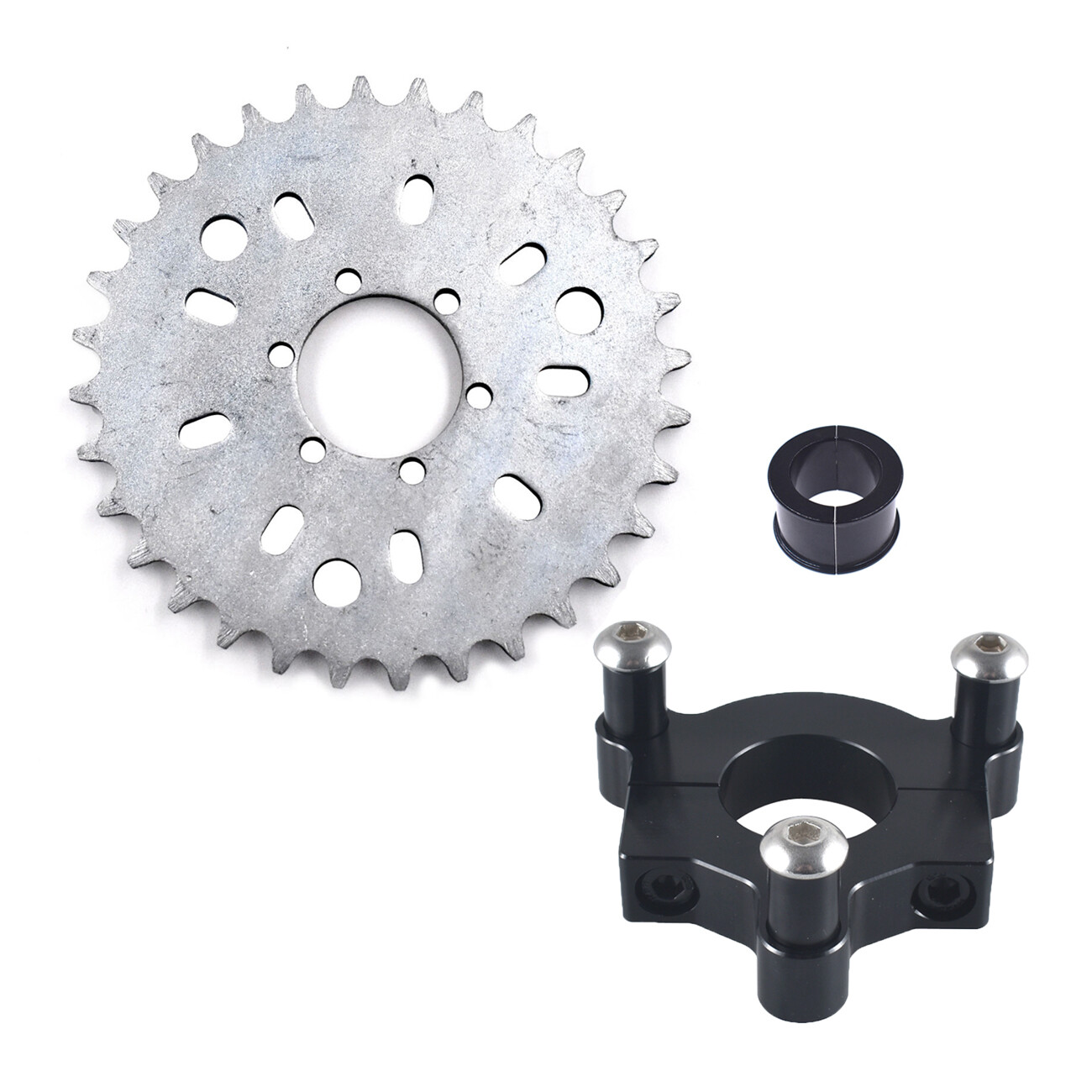 Black 1″ / 1.5″ CNC Adapter 36T Sprocket For 80cc 2 Stroke Motorized Bicycle