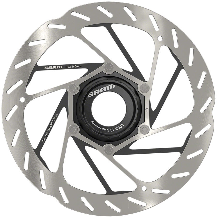 SRAM HS2 Disc Brake Rotor | CenterLock | Silver/Black | 160mm 180mm 200 220mm