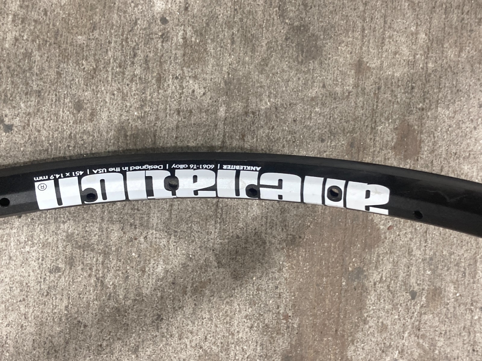 CLEAN Alienation 20in Aluminum BMX Rims 451×14.9mm 36 Spoke Hole Black Pair