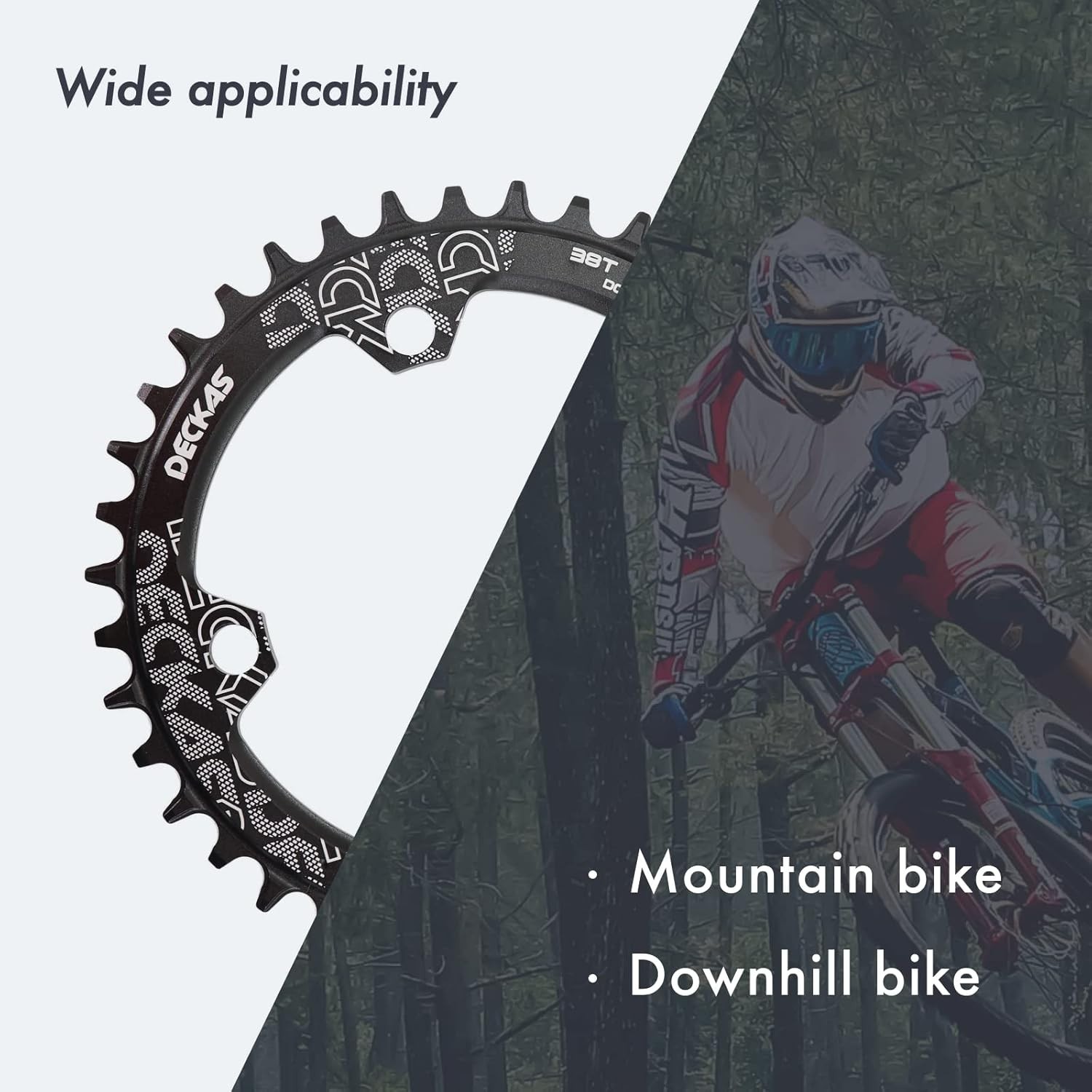 DJC 104BCD Bike Chainring – Durable and Easy-Clean Narrow Wide Tooth Design