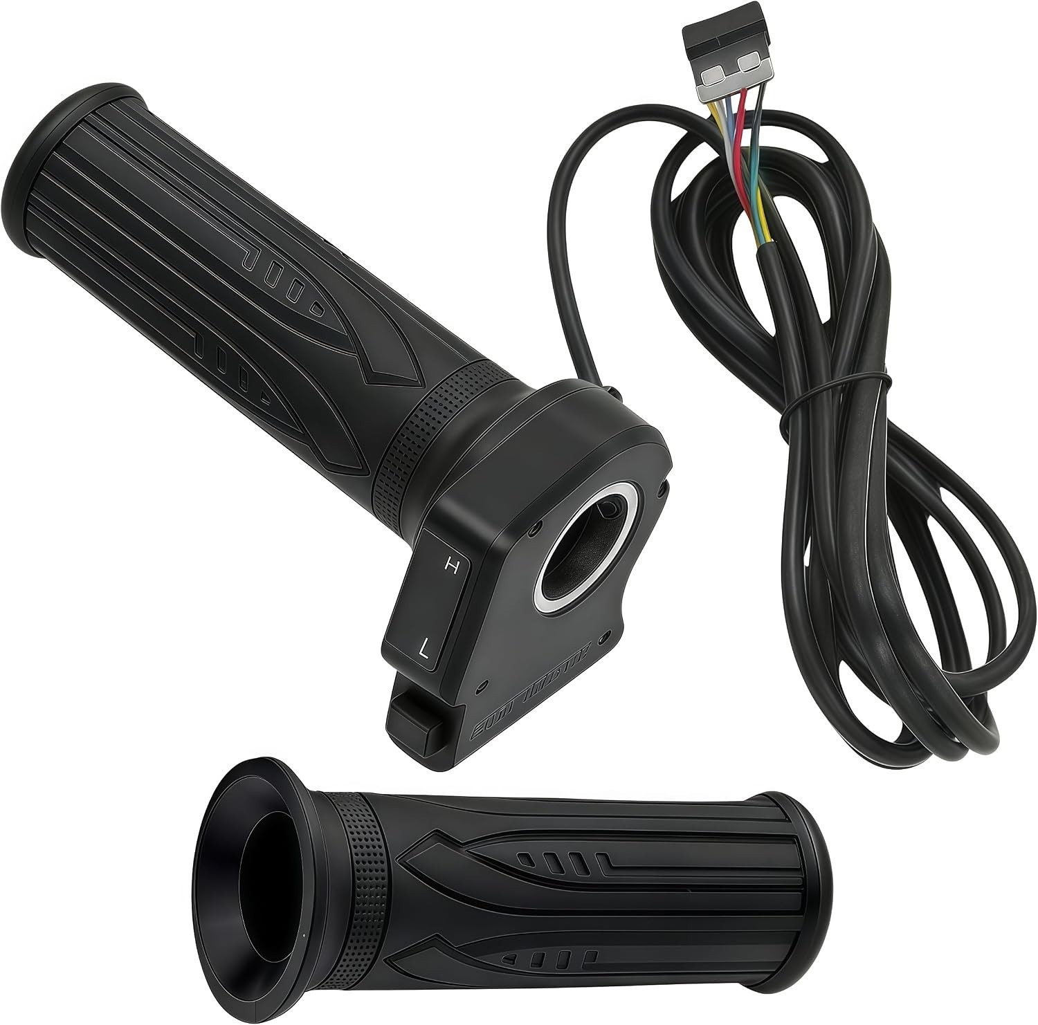 36V Electric Bike Throttle Twist Grip with Cruise Control Button | 6-Pin Repl…