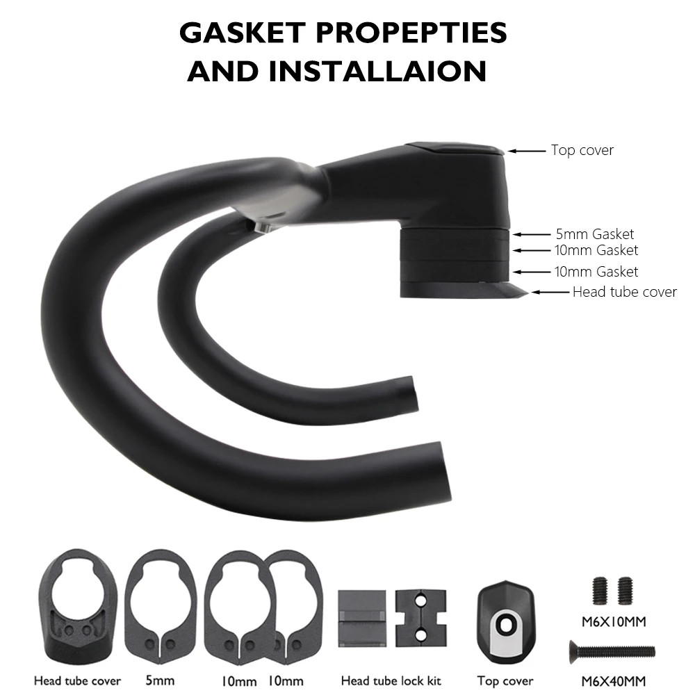 Carbon Grave Integrated Road Handlebar for C68/V5Rs/V4Rs 370-430mm with Mount