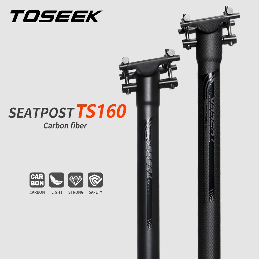 Carbon Seatpost Offset 0mm Mtb Retractable 27.2/30.8/31.6mm Seat Post 400MM