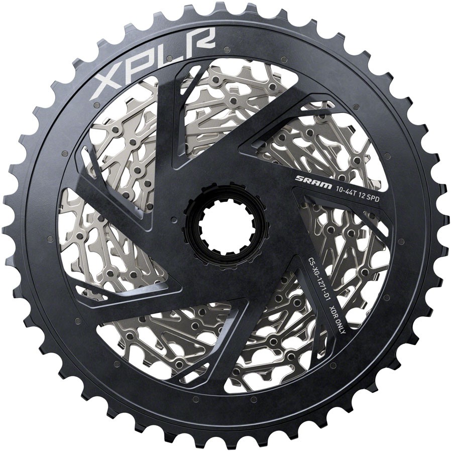 SRAM XPLR XG-1271 Cassette – 12-Speed, 10-44t, Silver, For XDR Driver Body, D1