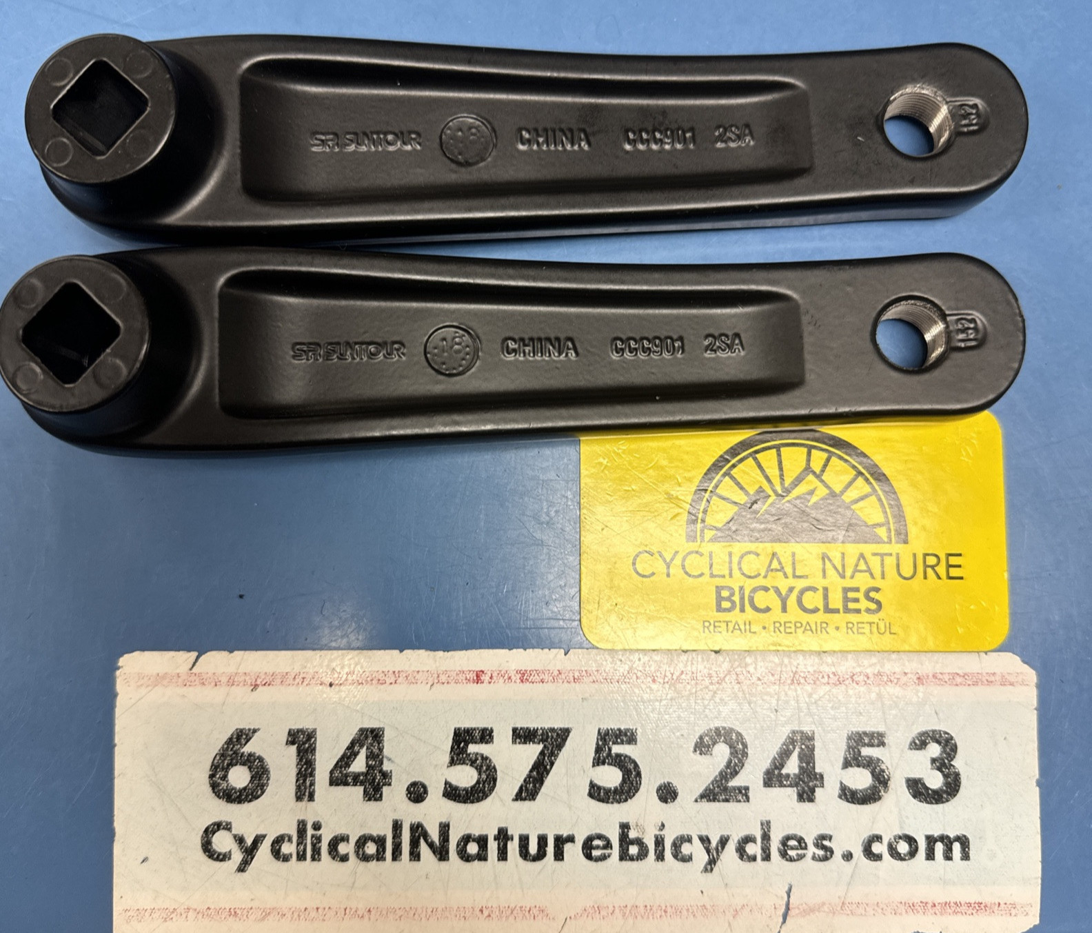 SR Suntour XCT Left Crank Arm 152mm Black Square Taper NOS