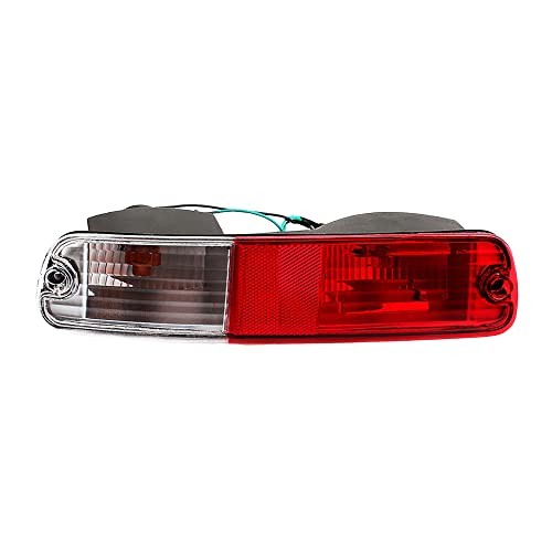 Red Lens Full LED Bumper Reflector Lights Taillight Brake & Rear Fog Lamps