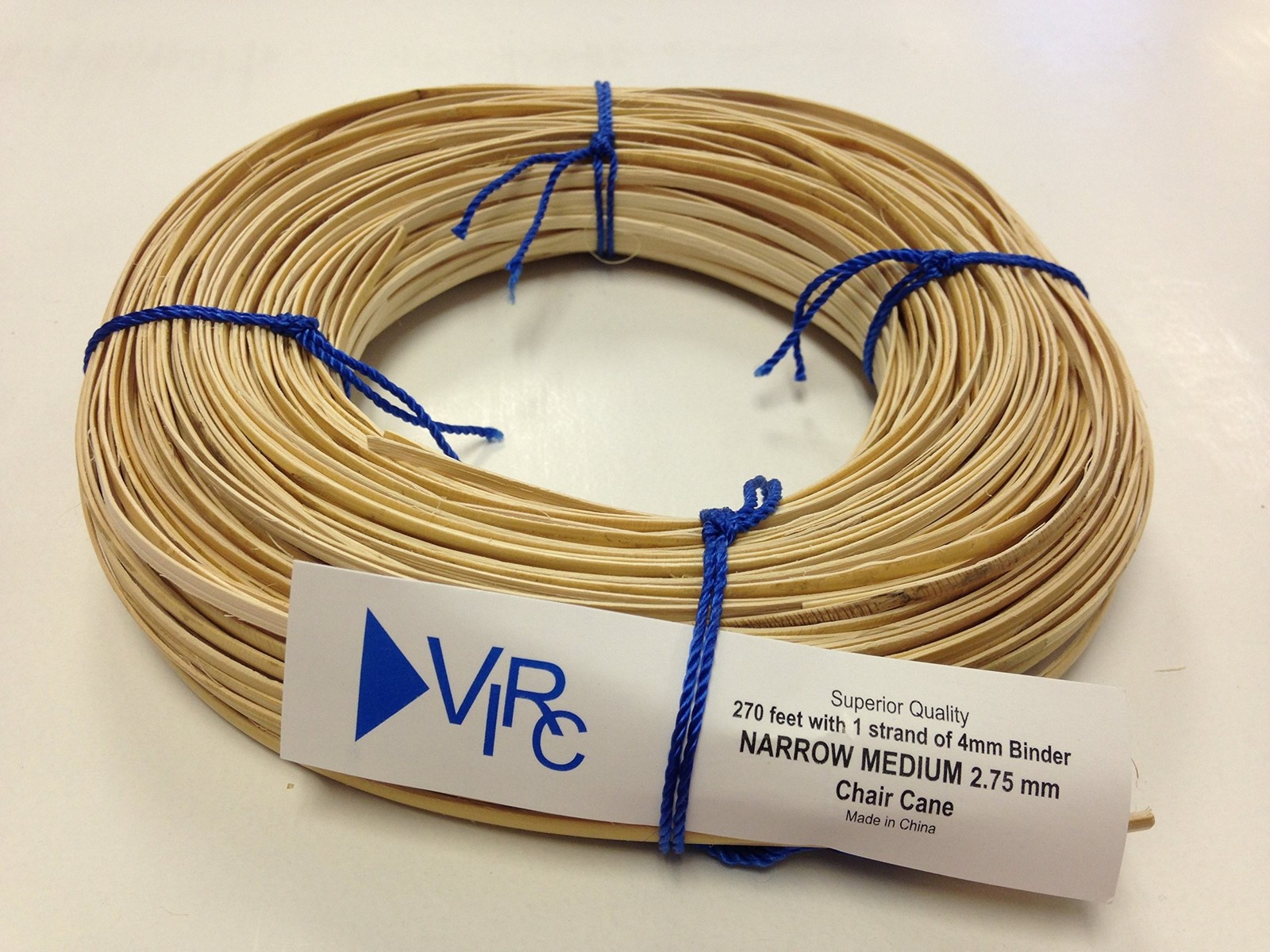 Chair Cane Narrow Medium 2.75mm 270 ft Coil with 1 Strand of 4mm Binder Cane