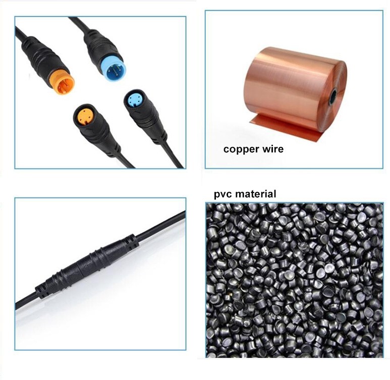 M8 2/3 4 5 6 Pin male to female M/F Plug Cable Electric Bicycle Waterproof Ebike