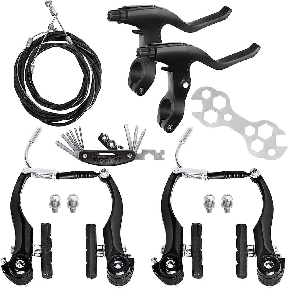 Modern V-Type Bike Brake Set – Full Kit with Calipers & Adjustable Brake Lines