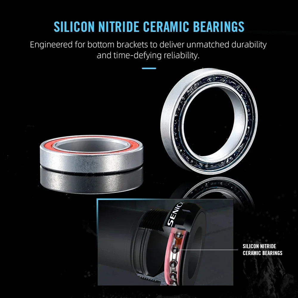 RYET Senicx Ceramic Bottom Bracket BSA68/BB86/BB92/T47/PF30 24/29mm Road MTB