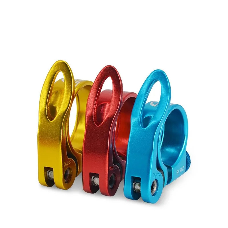 Bike Seatpost Clamp Aluminum Alloy MTB 28.6/31.8/34.9mm Seat Tube Clip