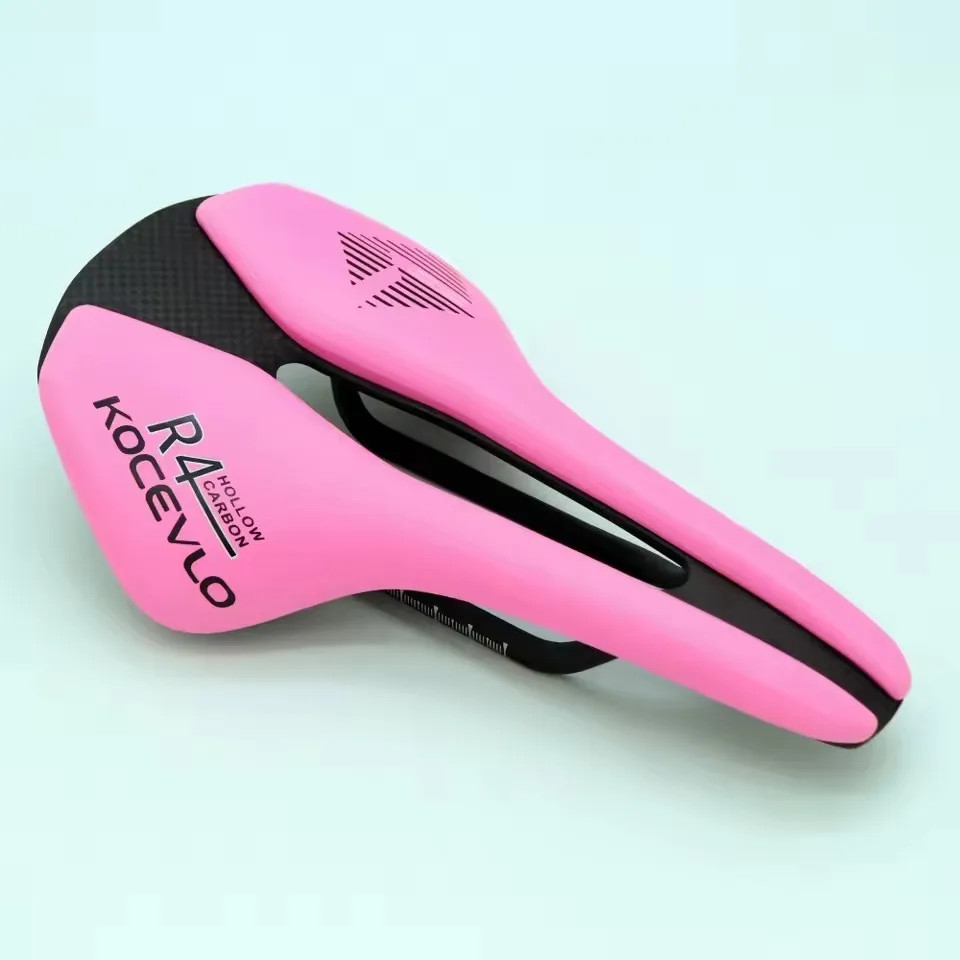 Carbon Fiber Bicycle Saddle Road MTB Bike Seat EV Leather Riding Saddle Cushion