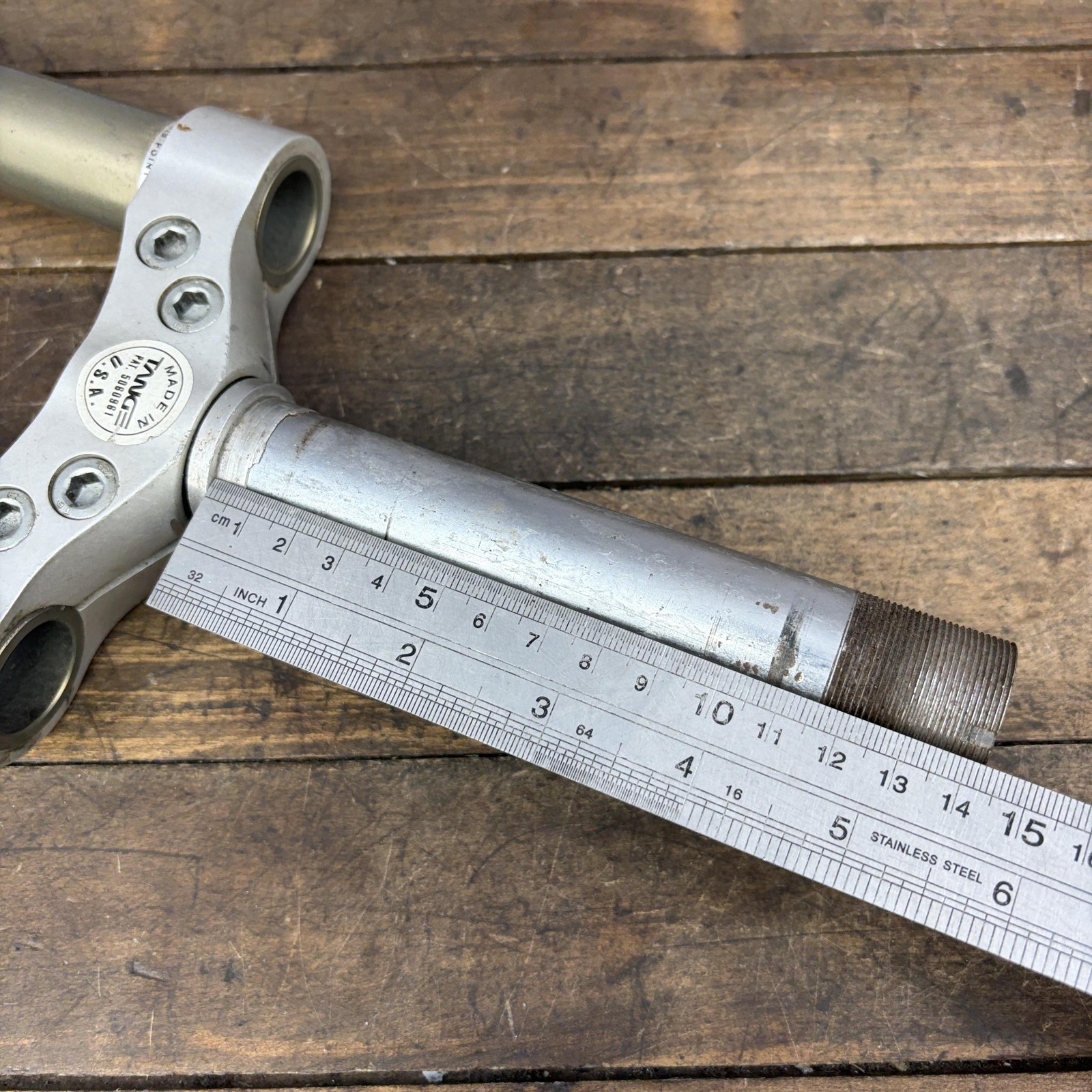 Vintage Tange Switchblades Suspension Fork PARTS 1in Threaded Stanchion Crown 26
