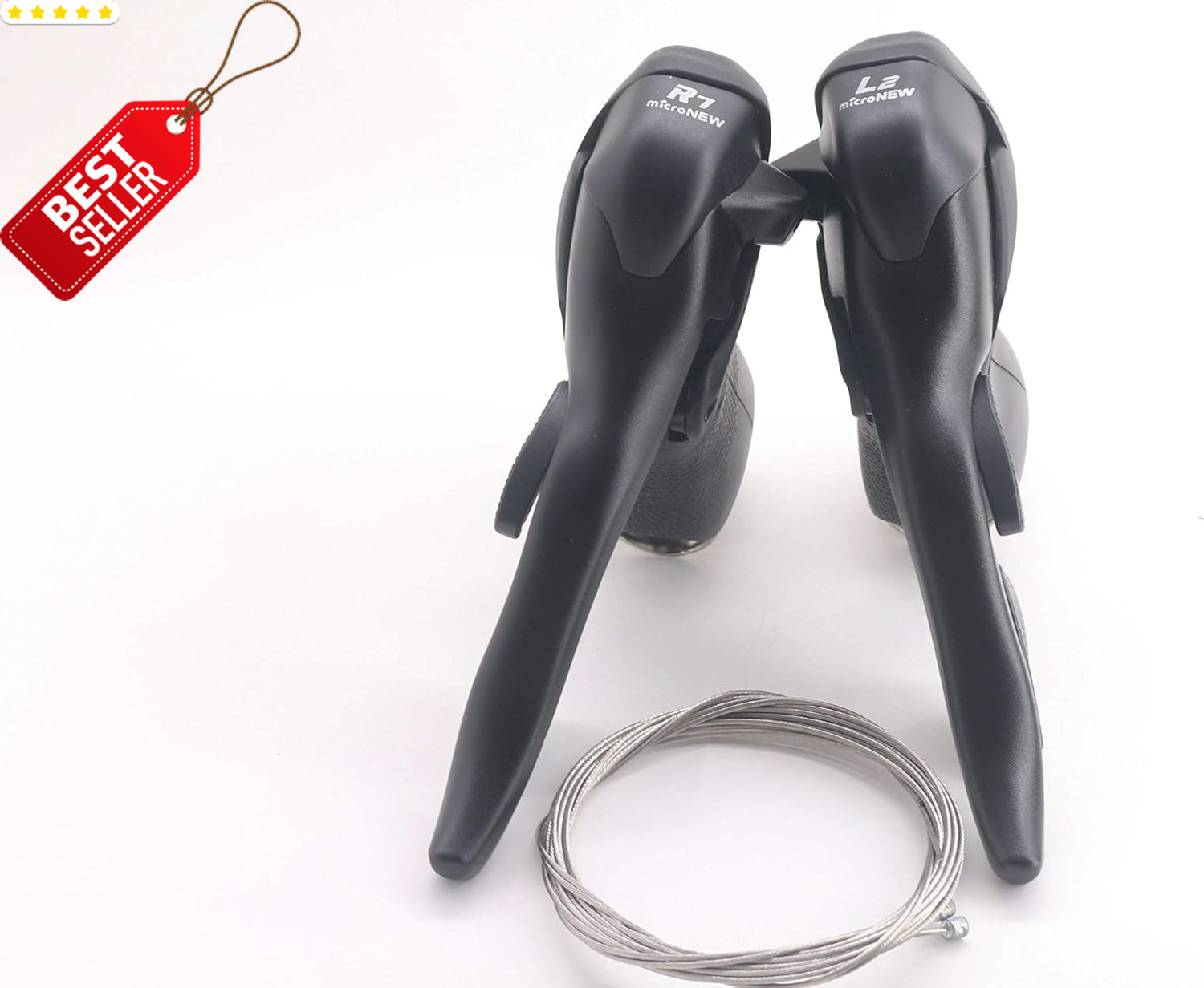 SB-R472 Road Bike Shifters Brake Levers 2×7 Speed Drop Bar Black Pair Shimano US