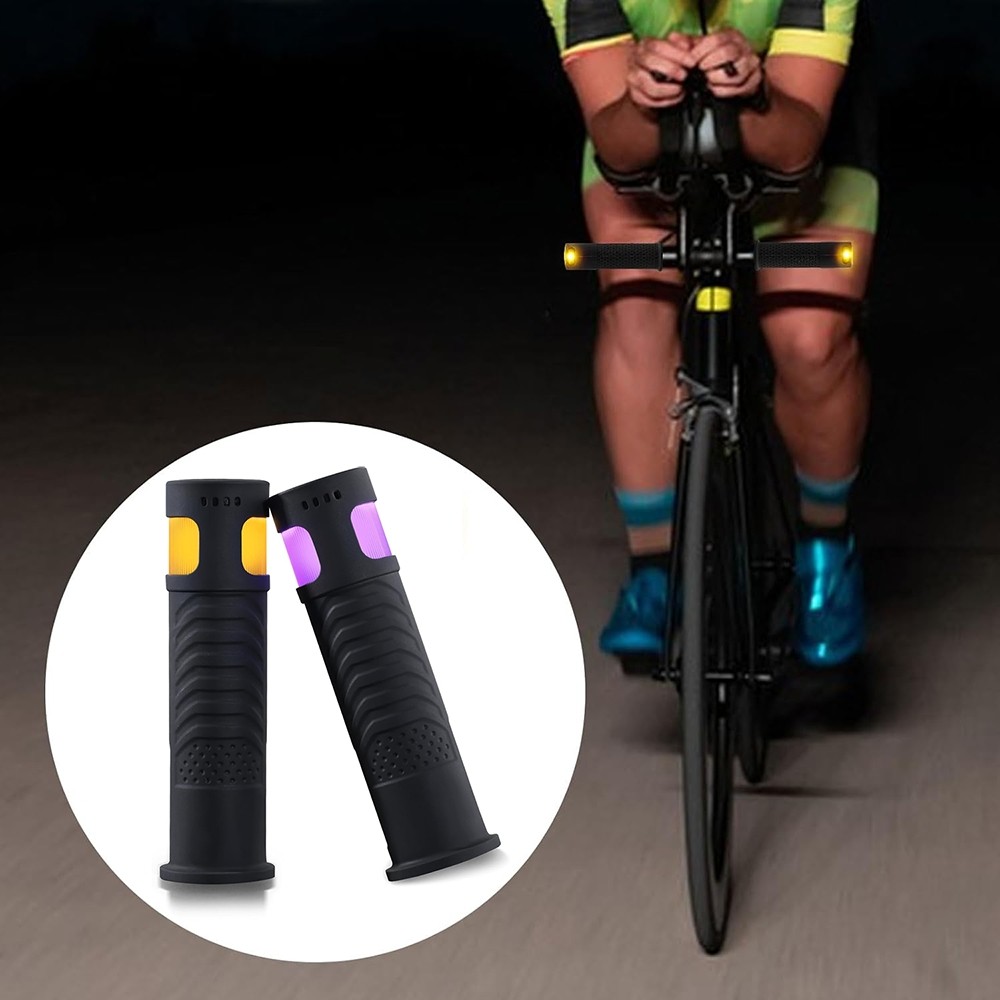 12 LED Models Rechargeable Handlebars Grips Shockproofed Bike Handlebars Grips