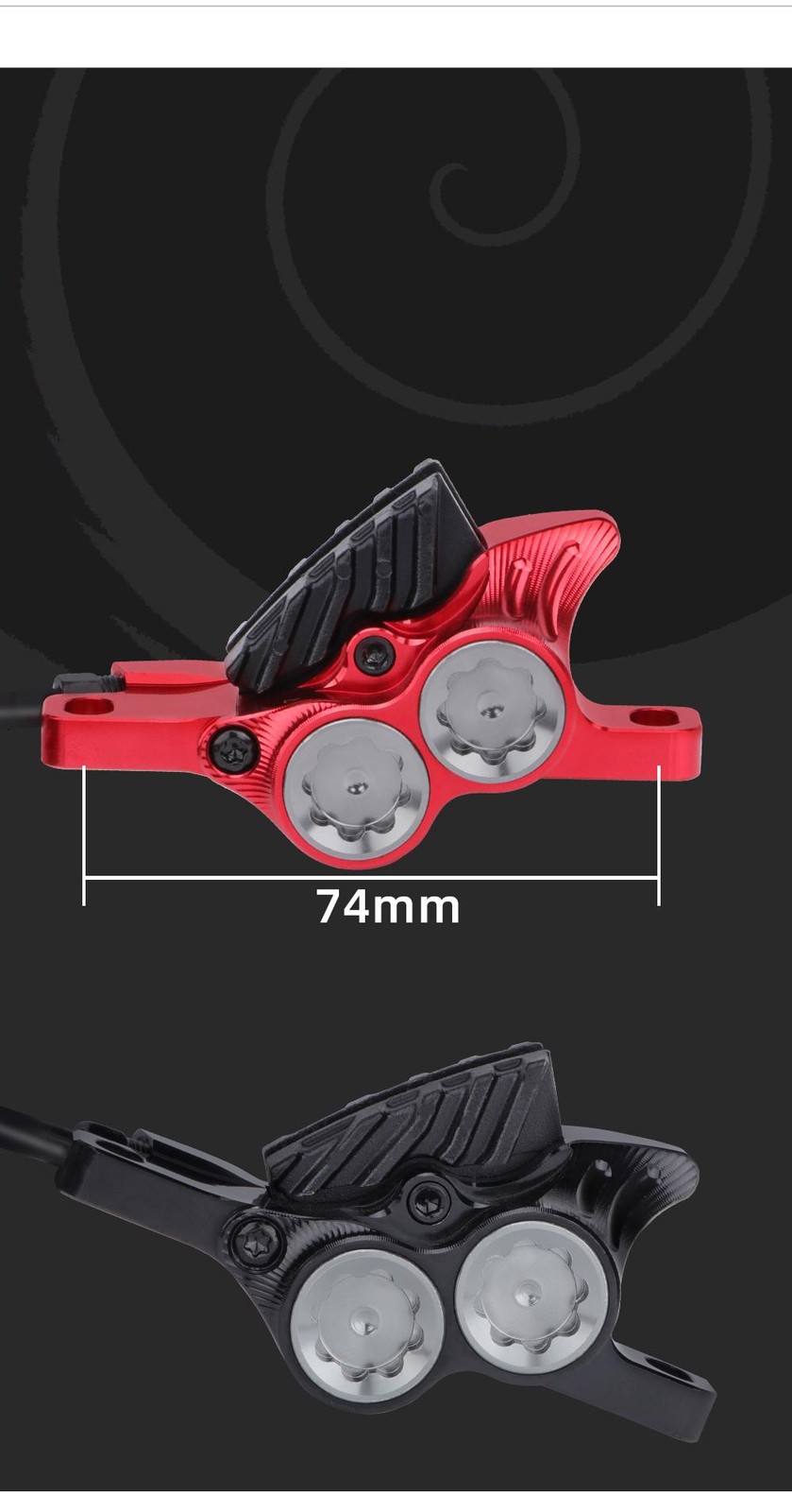 Iiipro E4 Mountain Bike Hydraulic Brake 800/1550mm Front Rear Brake Cooling 4 Pi