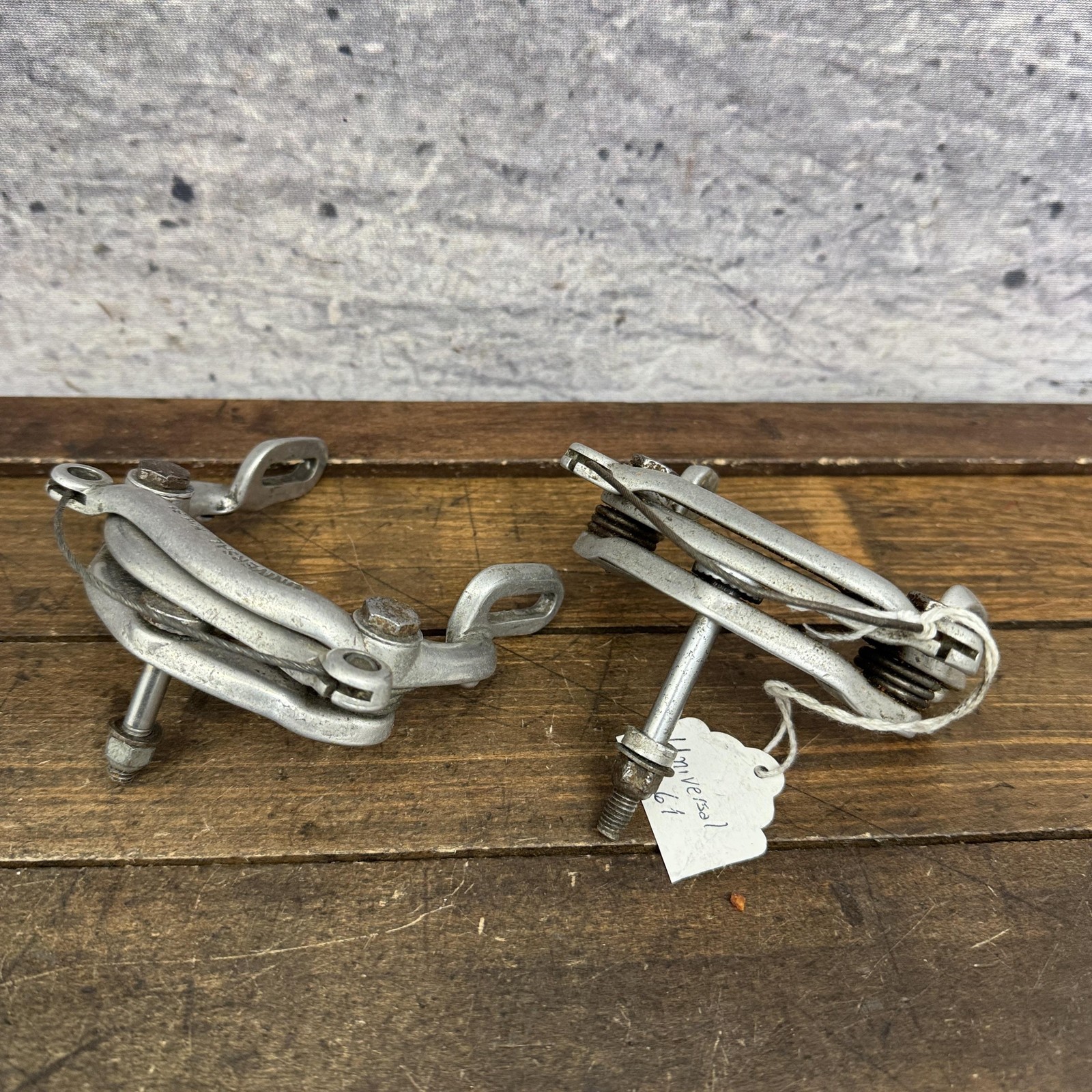 Vintage Universal Mod 61 Caliper Brakes Levers Set Center Pull F/R Road 70s 60s