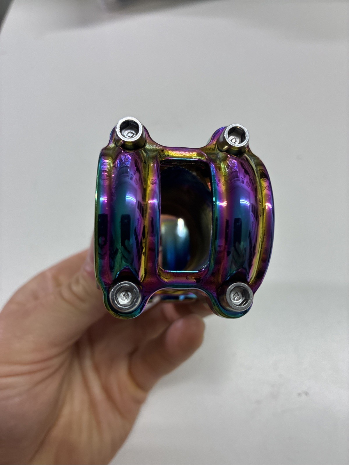 Anodized oil slick stem 60 mm 1 1/8 inch 31.8 +/-6 degree road mountain bike