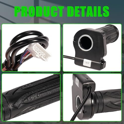 36V Electric Bike Scooter Throttle with Cruise Control Button, Handle Twist