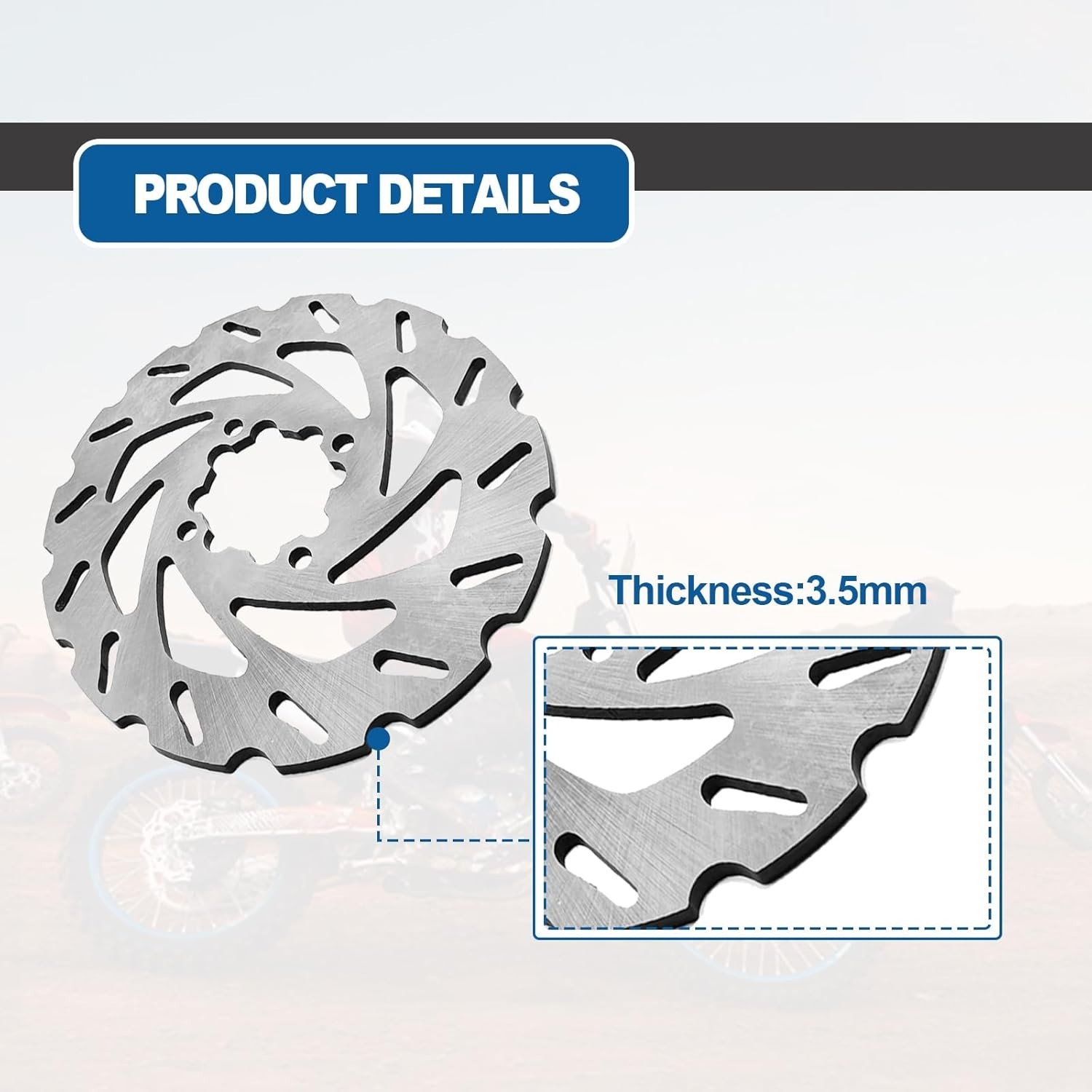 220MM Rear Brake Disc Rotor ATV Compatible with Ya-maha Banshee 350 1987-2006