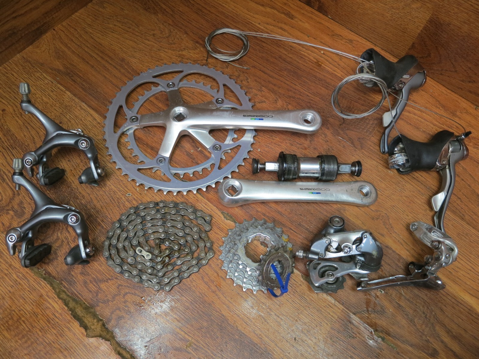 VINTAGE SHIMANO 600 8 SPEED 172.5L 53/39T GROUP BUILD KIT