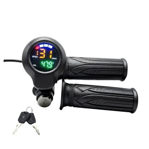Ebike Throttle with 6 Pin Connector & Round Color LCD Display Speed/Battery 48V