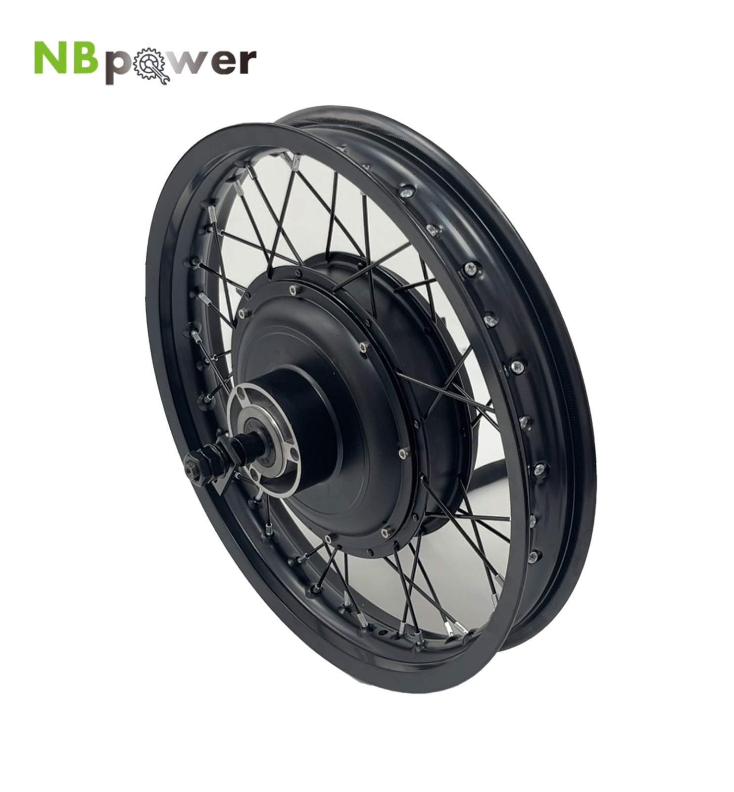 200mm QS205 3.3T 5000W BLDC hub motor wheel with 17*2.15inch motorcycle rim