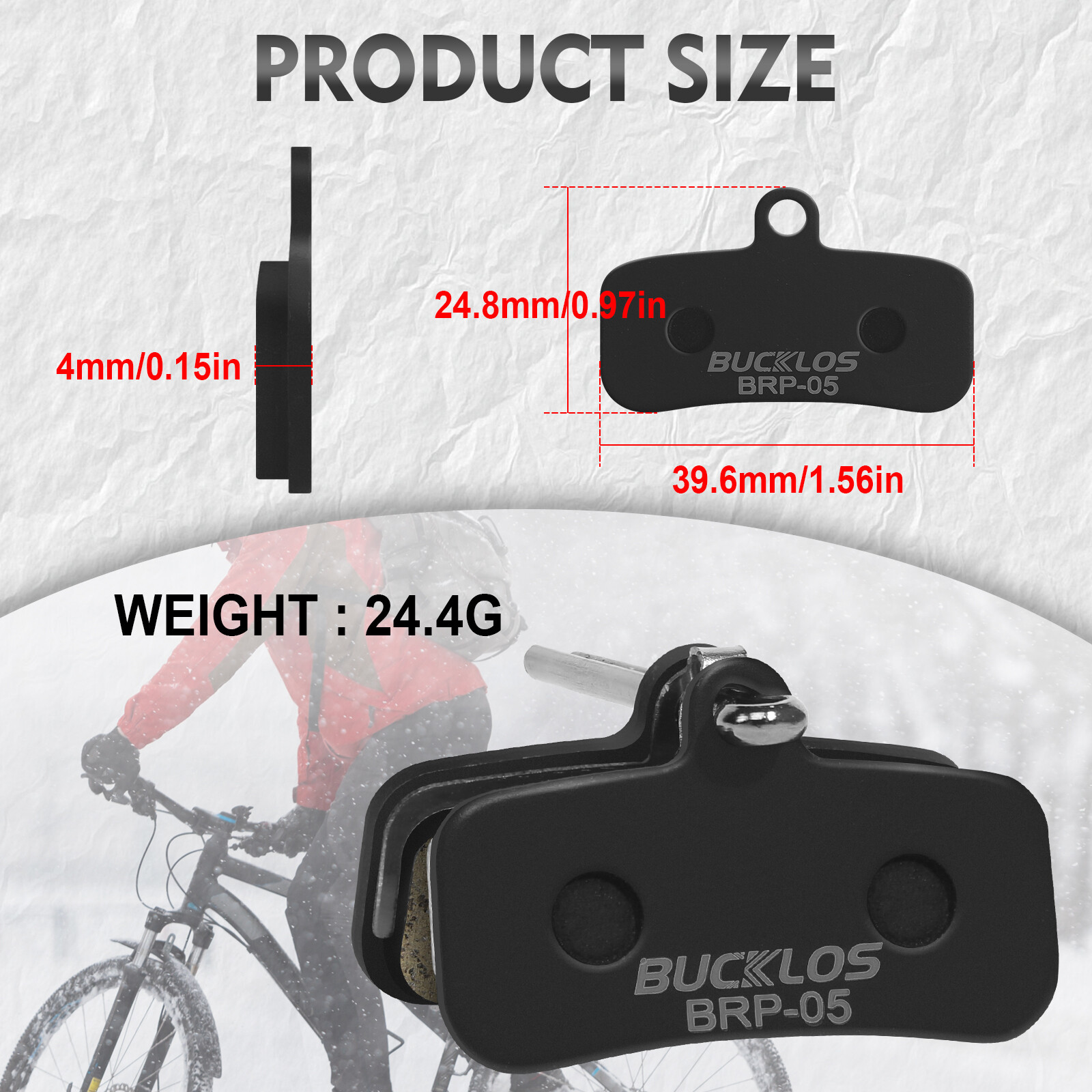 2 Pair Resin Brake Pads for 4 Piston Bike Tektro Q10YS Shimano XTR/XT Deore TRP