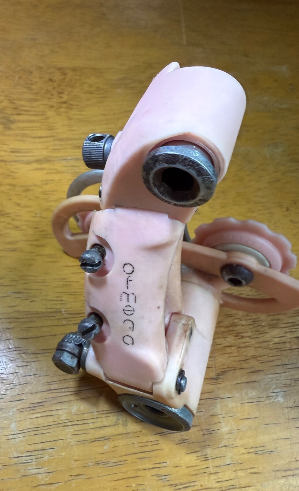 Ofmega Mistral Pink Short Cage Rear Derailleur Vintage made in ITALY CAMPAGNOLO