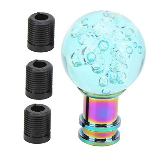 Gear Shift Knob, Universal Acrylic Transparent Bubble Shifter Head Light Blue