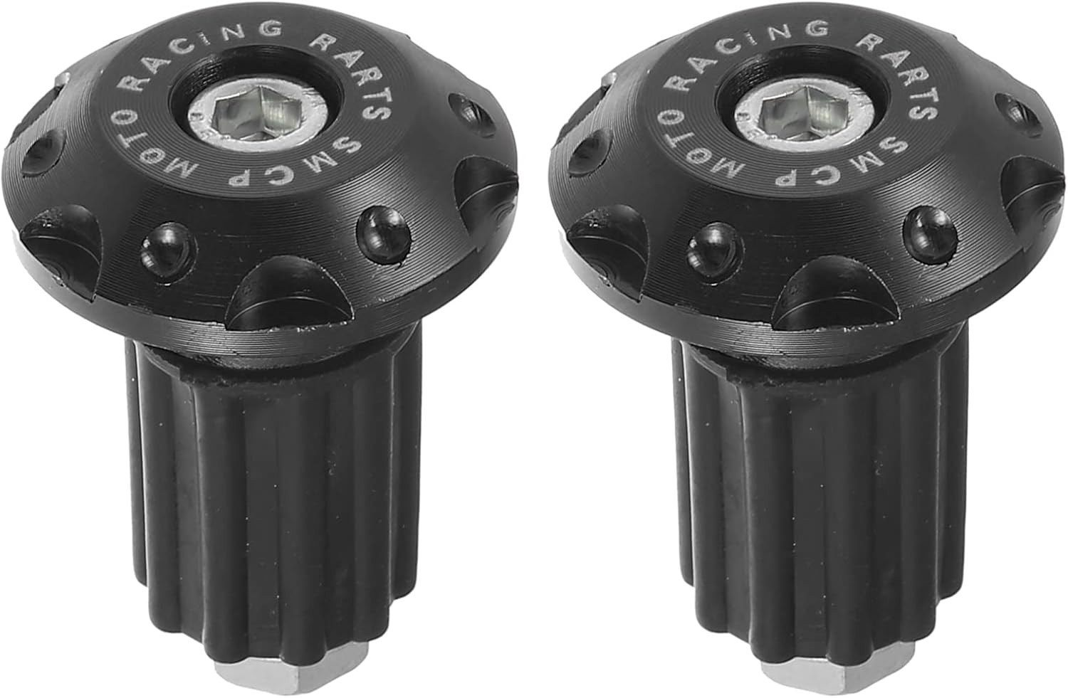 X AUTOHAUX 1 Pair 7/8″ 22Mm Motorcycle Hand Grips Handlebar End Slider Caps Plug
