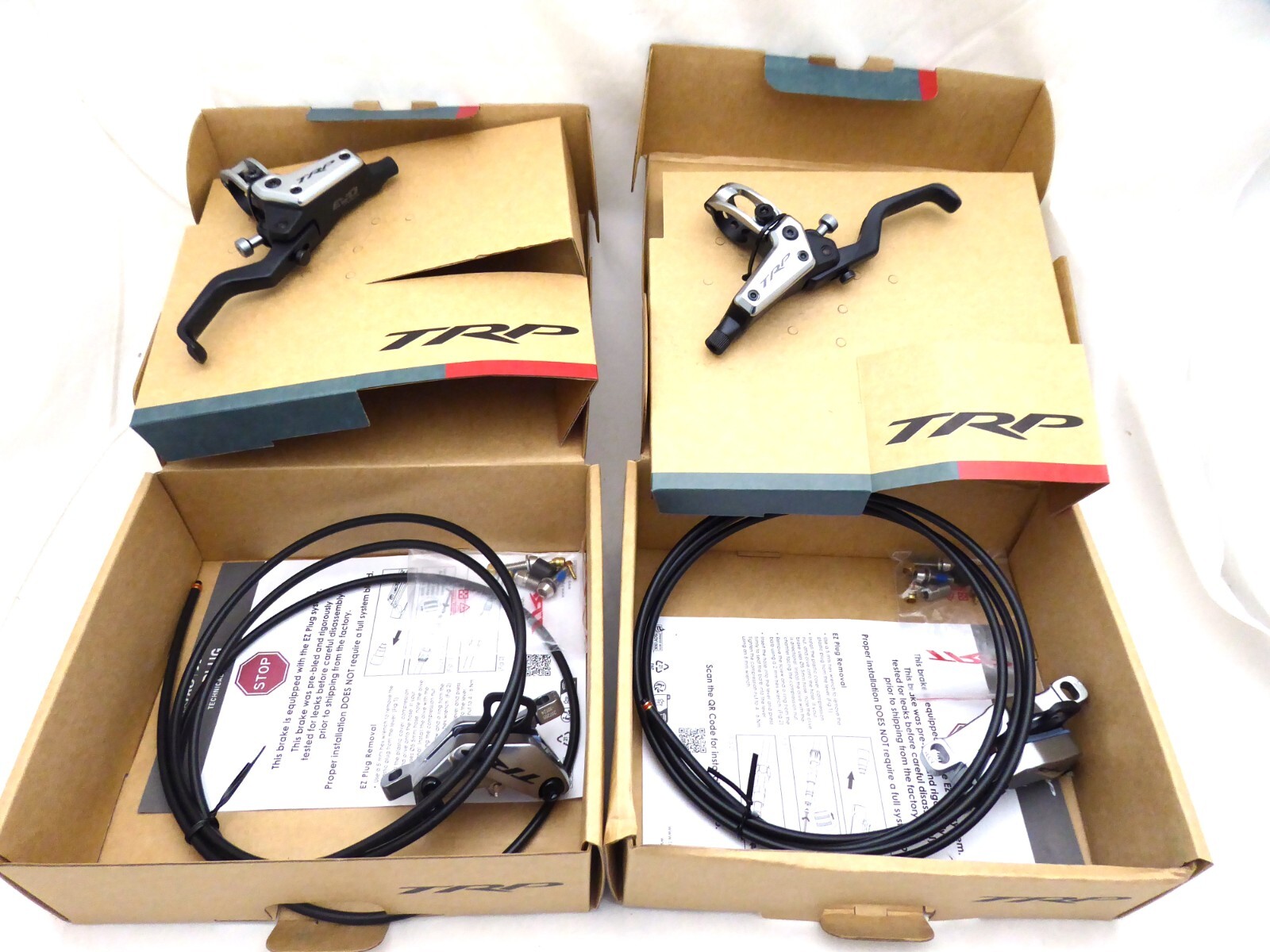TRP DHR-EVO Pro Disc Brake and Lever, Front/Rear Set, Post Mount, Gray