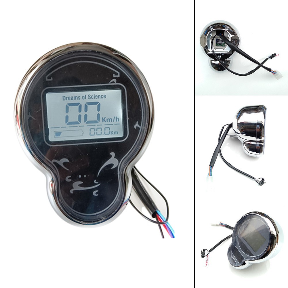 LCD Display Speedometer Screen For Ebike Electric Bike Scooter 48V 72V