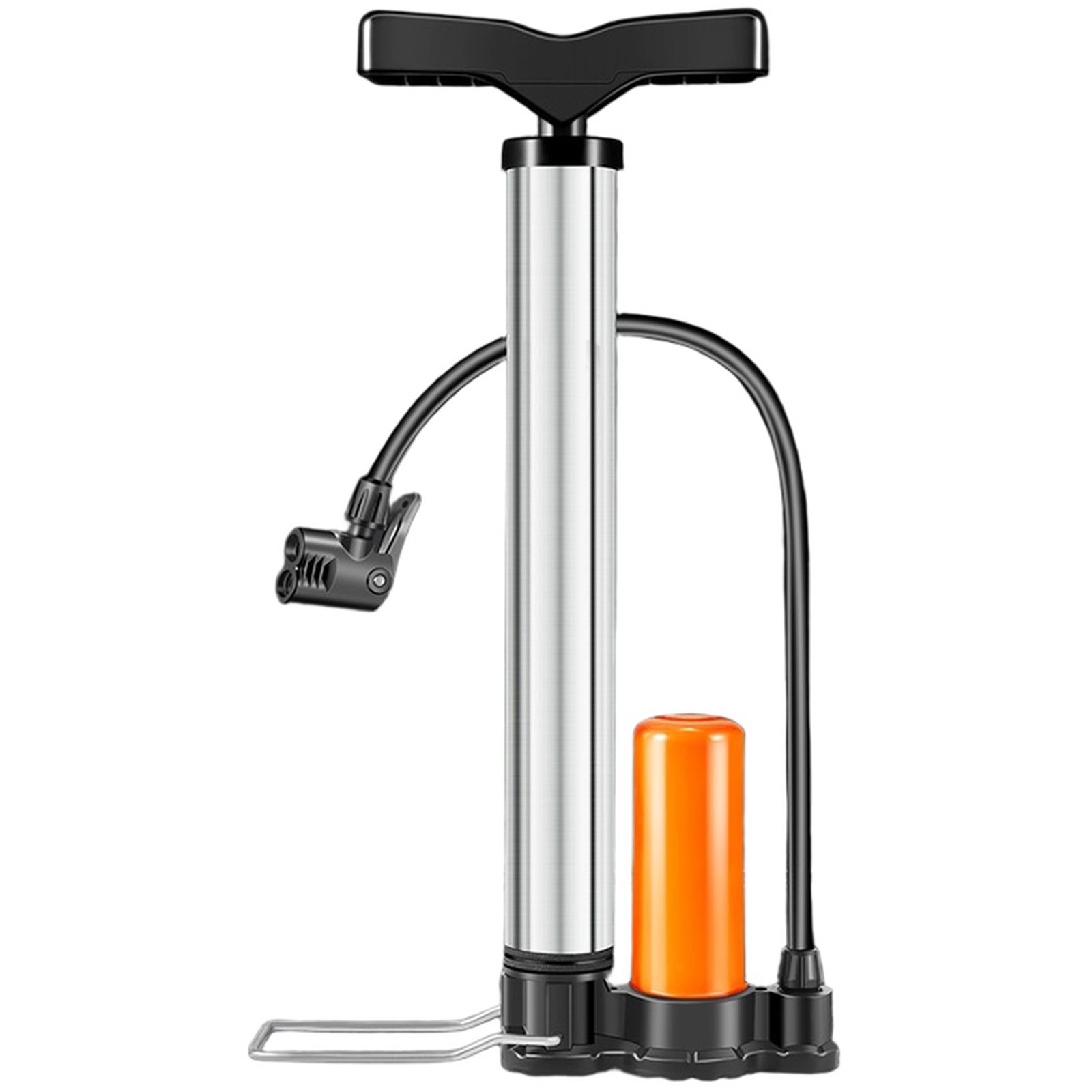 Manual Air Pump Stainless Steel 160 PSI for Bike Car Motorcycle Ball Inflation