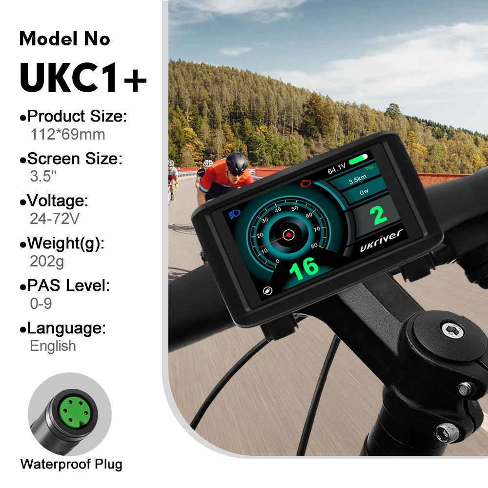 E-bike LCD Color Display Instrument 36V48V52V SW102T DZ40 600C BF-UART Protocol