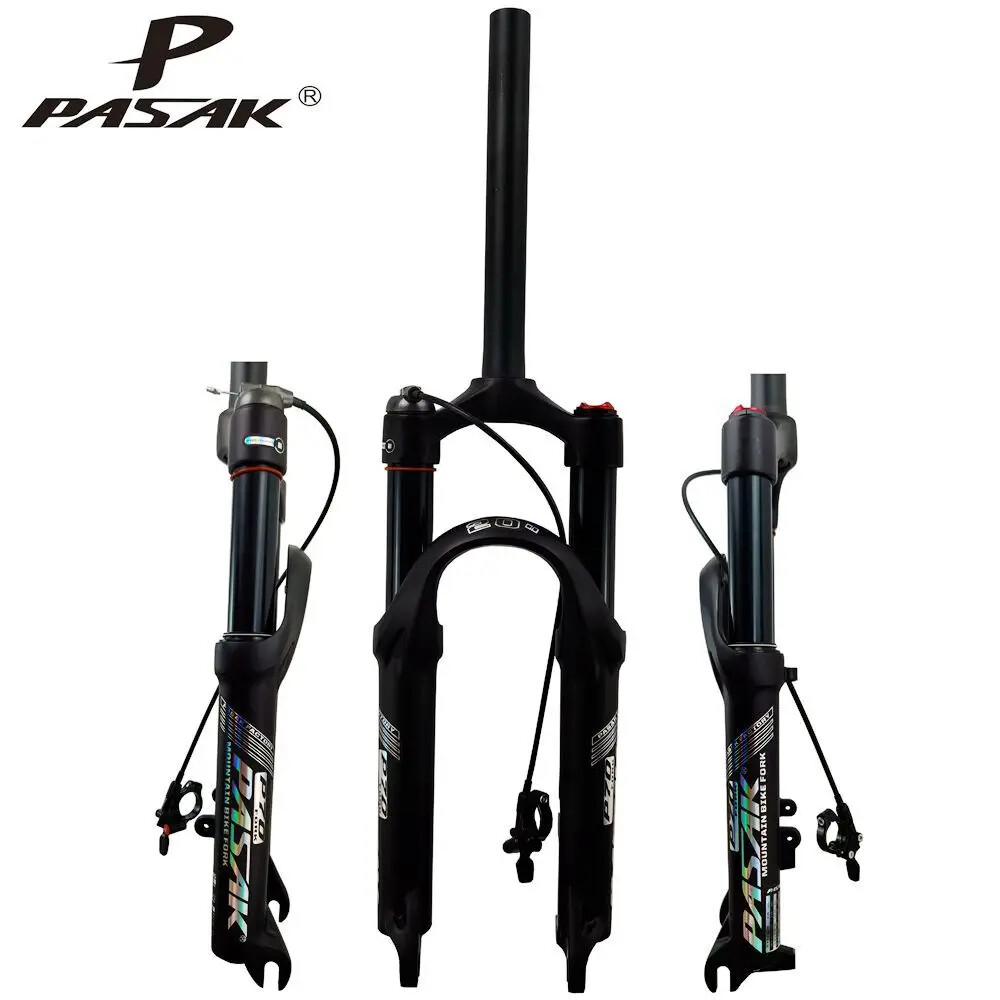 20 24 Inch Mountain Bike Front Fork Air Fork Disc Brake 100mm QR Bicycle Froks
