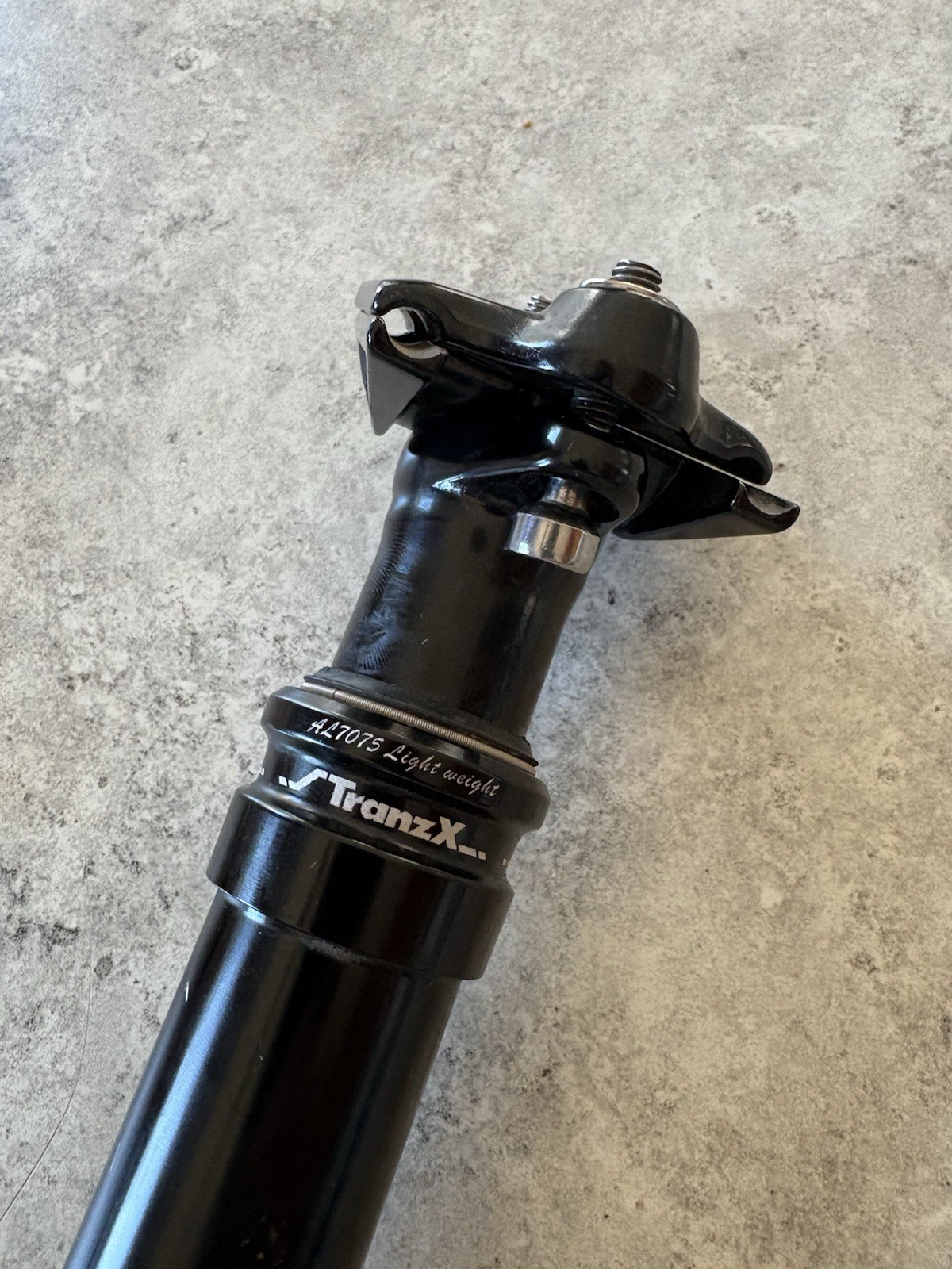 TranzX AL7075 30.9mm 170mm Aluminum Dropper Post Black w/ Lever