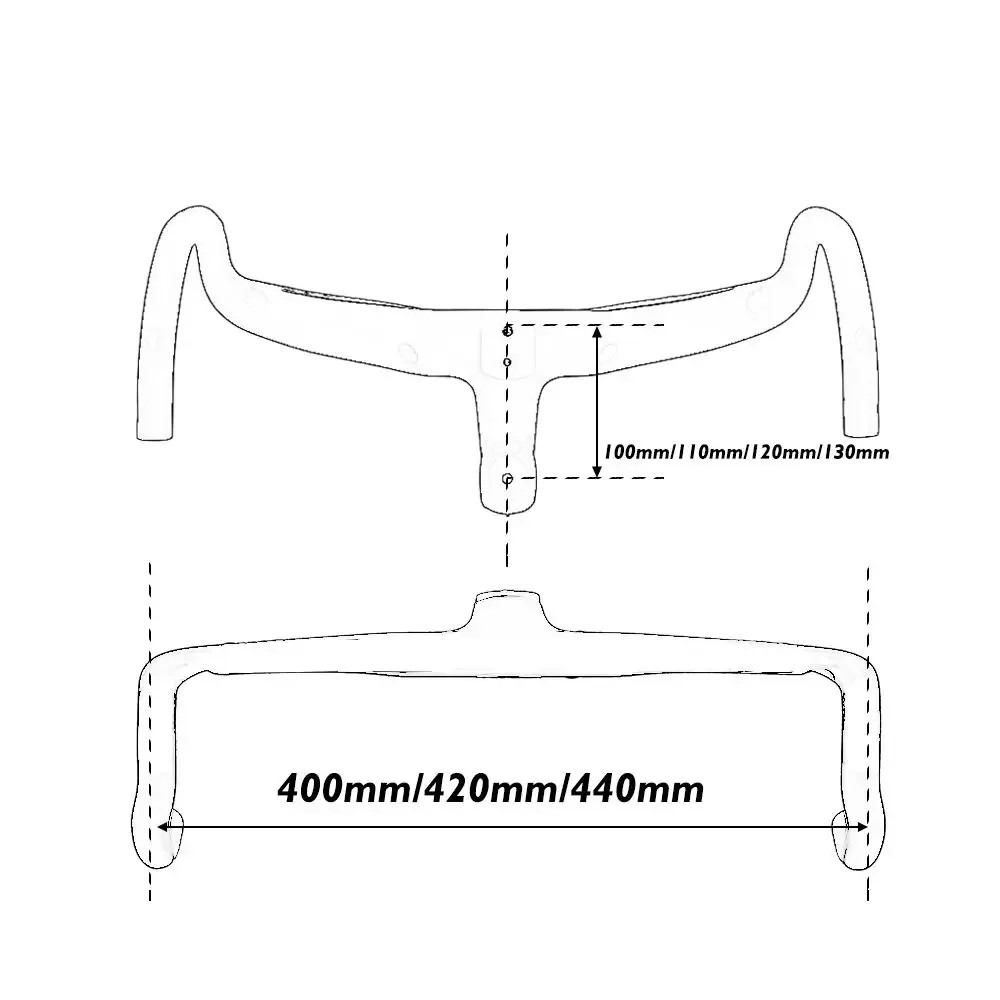 Carbon Integrated Road Bike Drop Bar Internal Routing Cable with Computer Mount